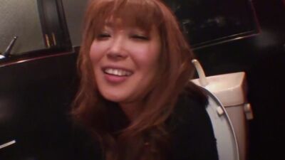 Japanese model masturbates in a public restroom