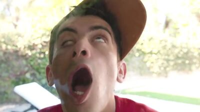 Ryan Keely jerks young perv Jordi's hard cock