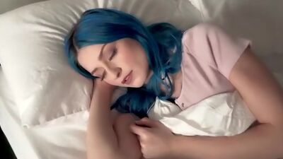 Busty stepsis Jewelz Blu gets tied up and spanked for not doing homework until she fucks her way out of trouble