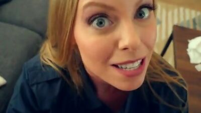 Bigtit cop Britney Amber handcuffs her stepson and bangs him in her hairy pussy to help him cum so he can focus