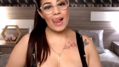 Big Tits MILF Latina with Glasses and Dirty MIND