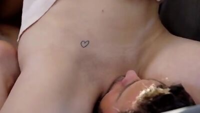 Lusty lesbians Eliza Ibarra and Jessie Saint decide to see what its like to have some thressome dick in their lives