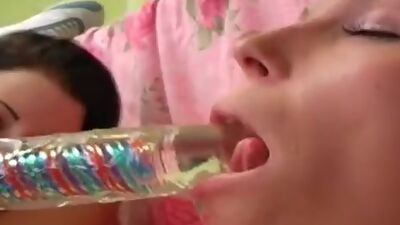 YOUNG BUSTY - Busty teen Kate gets pussy toyed by a lesbian