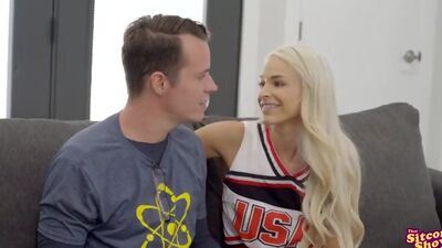 Penny and Amy share Sheldon in a threesome that begins with latex and ends with pussy feasts and dual stiffie rides