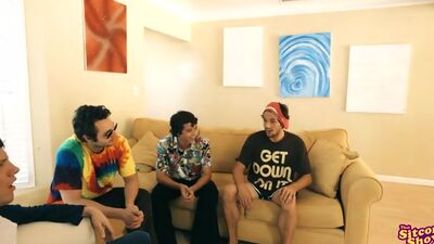 Sexy blonde Laurie Foreman seduces sucks and fucks three guys to assert her dominance as the households queen slut