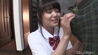 Young Haruka Miura needs cock in both her holes
