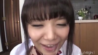 Young Haruka Miura needs cock in both her holes