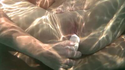 Get wet with some lesbos poolside