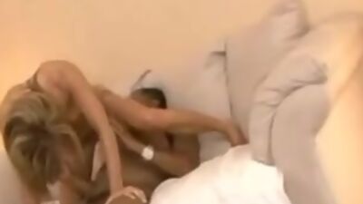 Blonde babe fucked by a monster BBC