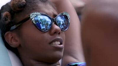 Prissy Nubian Princess Gets Wet