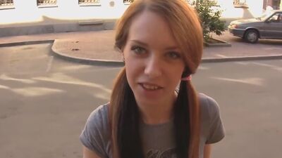 A skinny redhead is eager to be fucked!