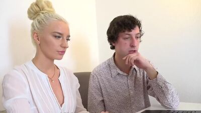 Hubby watches young wife fuck