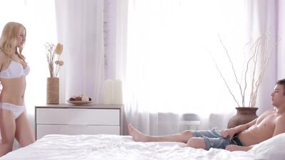 Young blonde Angel is back for some anal sex