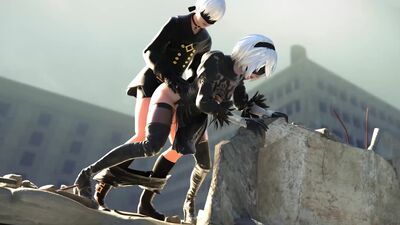NieR: Automata 2B x 9S 3D Porn Game Best Sex Compilation