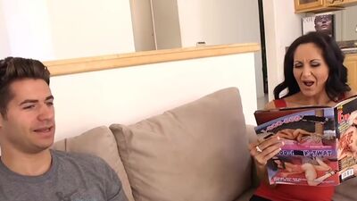 NAUGHTY AMERICA - Brunette milf in pantyhose Ava Addams riding cock