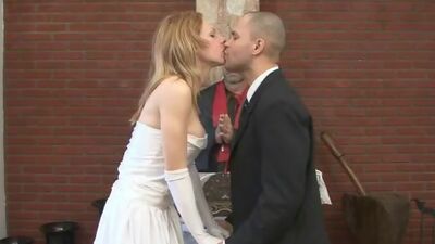 Ladyboy bride can’t wait any minute aching to fuck her newly married hubby