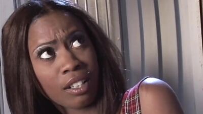 Black cutie spreads her ass to avoid jail