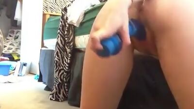 Amateur Teen Double Dildo Masturbation Orgasm