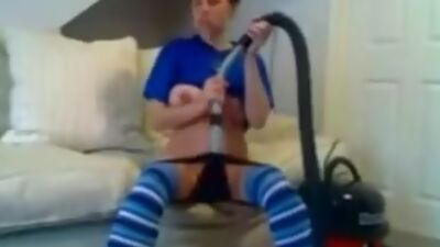 WTF!!  My Shy GF Masturbates With Our Vacuum Cleaner - Amateur Porn Video Leaked