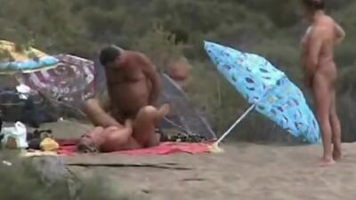 Spying Swinger Couple Fucking at the Beach