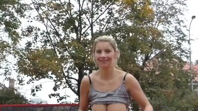 Jump And Running In Public Park