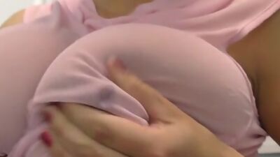 Milking To The Glass In Kitchen.