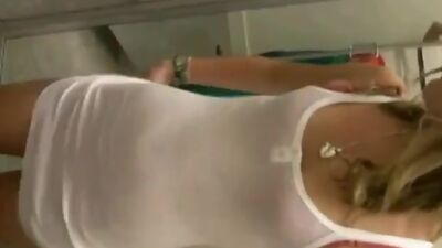 Lesbian girlfriends in the locker room