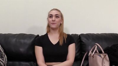 BACKROOM CASTING COUCH - Young blonde Penelope ass fucked in casting
