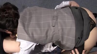 Naughty office babe demands favors from guys