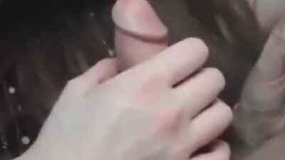 Horny girlfriend gives blowjob in the car