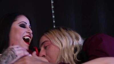 BURNING ANGEL - Goth vampire rides cock