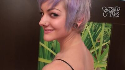 Petite Emo Teen With Meaty Pussy Lips Sucks and Gets Fucked