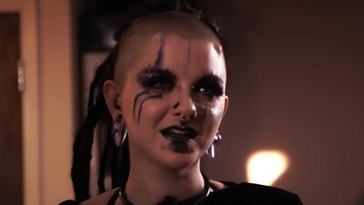 BURNING ANGEL - Goth slut deep throating