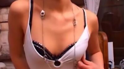 French vixen in leather boots fingering pussy