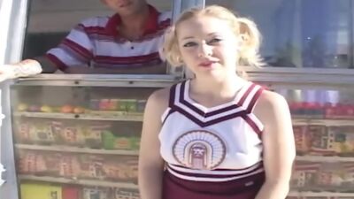Cheerleader Cindi Loo Facialed and Fucked part 2