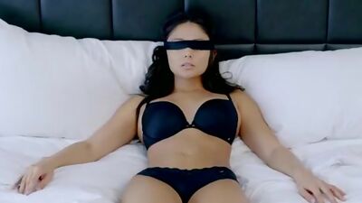 Lush hottie Ariana Marie enjoys a blindfolded pussy feast and a romantic hardcore stiffie ride in her bald twat