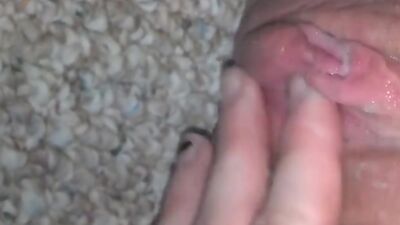 Really Wet and Creamy Pussy Play in Close-up