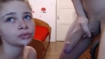 Very Sloppy Deepthroat on Webcam