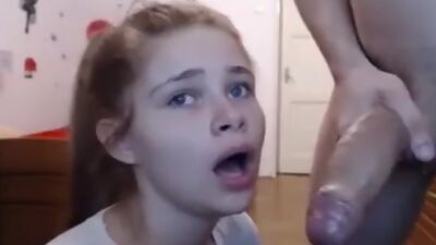 Very Sloppy Deepthroat on Webcam