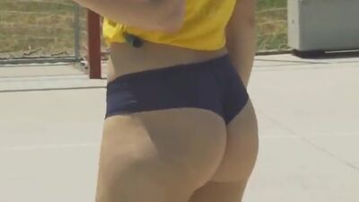 Soccer chicks fighting for trainers cock