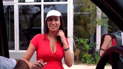 Lunch Lady Gets Fucked on The BangBus And Ditched!