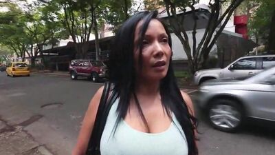 The BangBus in Colombia Fucking A Big Booty Latina Milf!