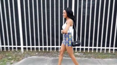 Big natural tits get fucked on BangBus