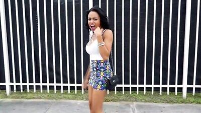 Big natural tits get fucked on BangBus