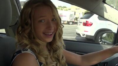 Amazing handjob while driving leads to public fucking