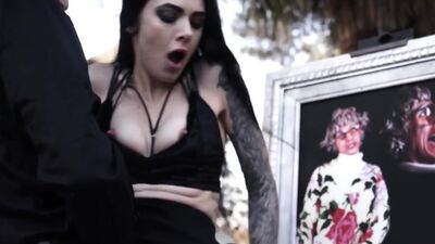 BURNING ANGEL - Pale goth banged on grave