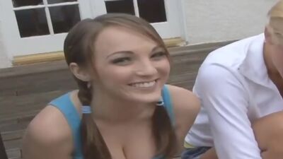 Three Lesbian Amateurs Sleepover Fun part 1