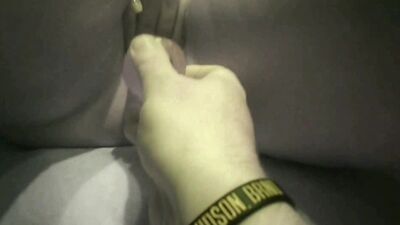 Amateur brunette fucking a dildo