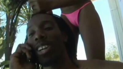 Watch Cali Caramel straddle her man.