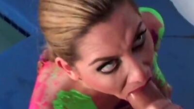 Amythist Stone is on her knees for cock.